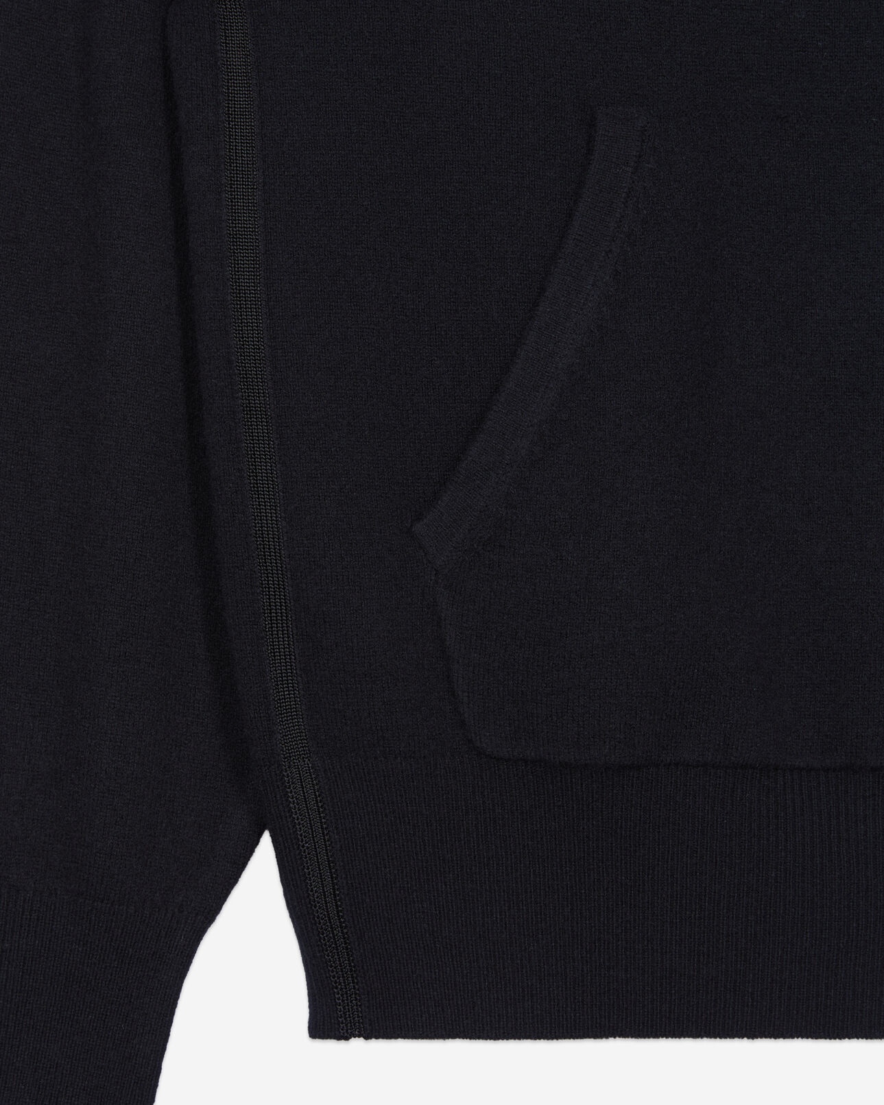The Kooples FEMME BLACK sweatshirt à capuche en laine et cachemire noir