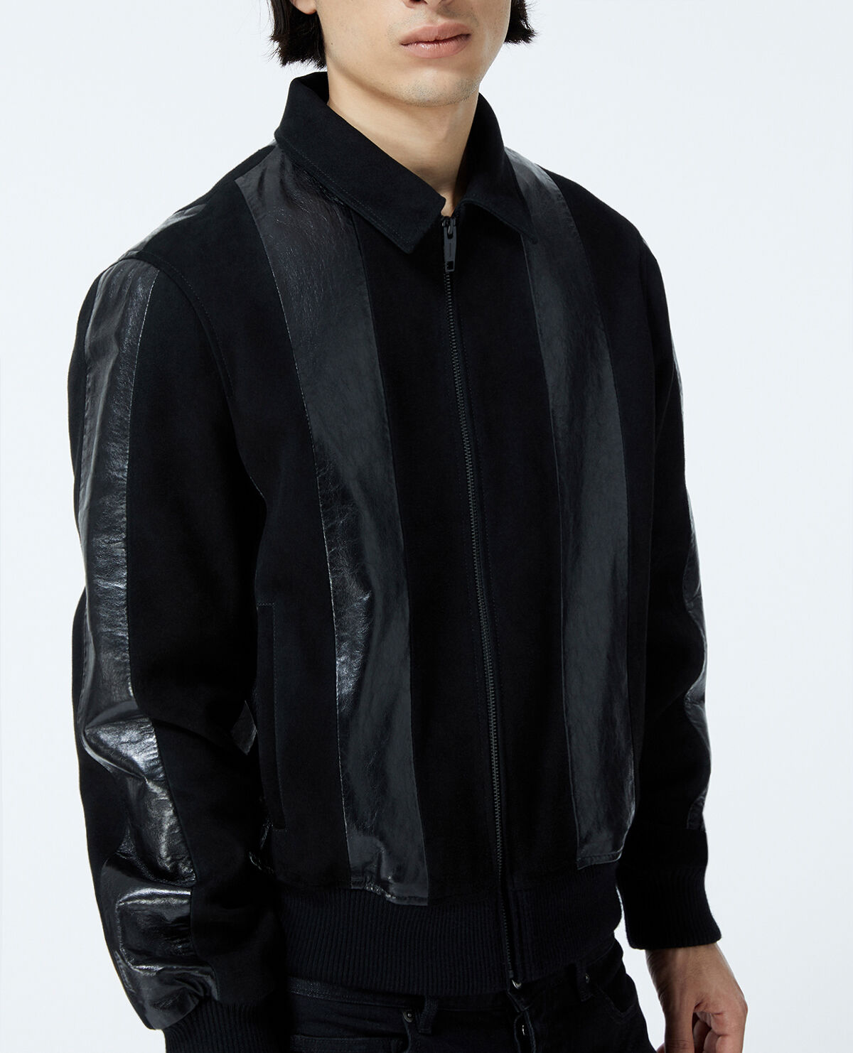 The kooples on sale velvet bomber jacket
