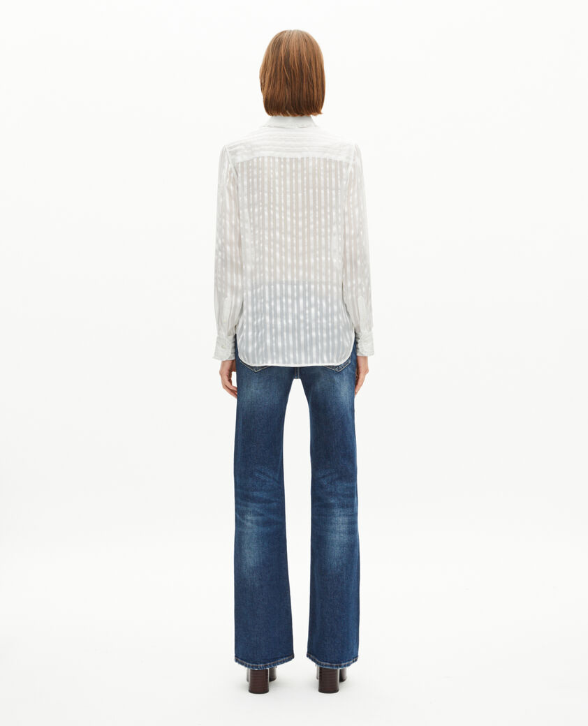 The Kooples DAMEN WHITE hemd mit volants aus wei&szlig;er seide