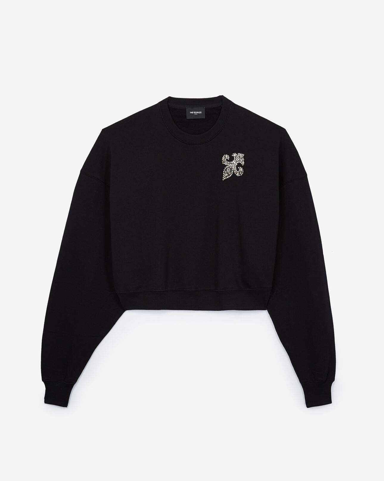 The Kooples FEMME BLACK sweat noir manches oversize