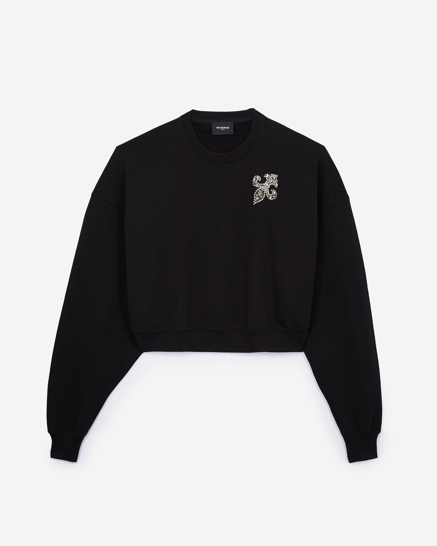 Sweat noir manches oversize, BLACK, hi-res image number null