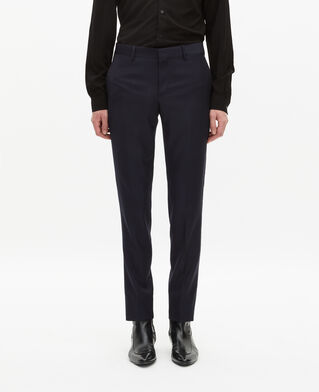 The Kooples HOMME DARK NAVY pantalon de costume en laine ajusté bleu