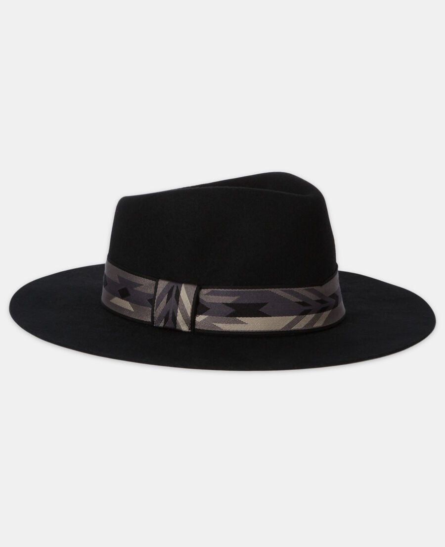 The Kooples WOMEN BLACK black wool hat