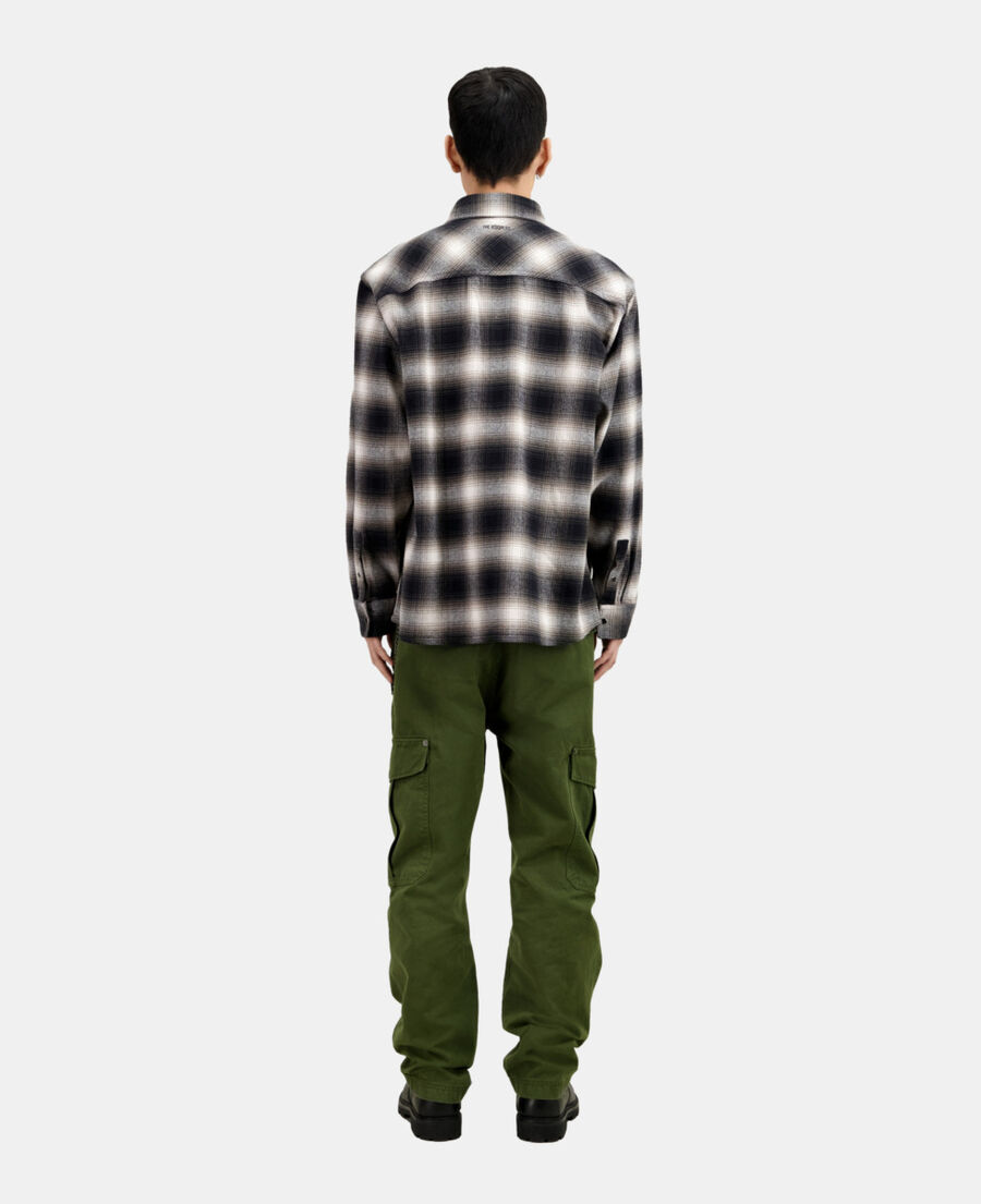 The Kooples H BLACK GREY black and white checkered overshirt