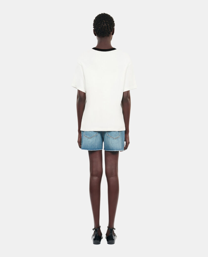 The Kooples FEMME ECRU t-shirt avec sérigraphie écru