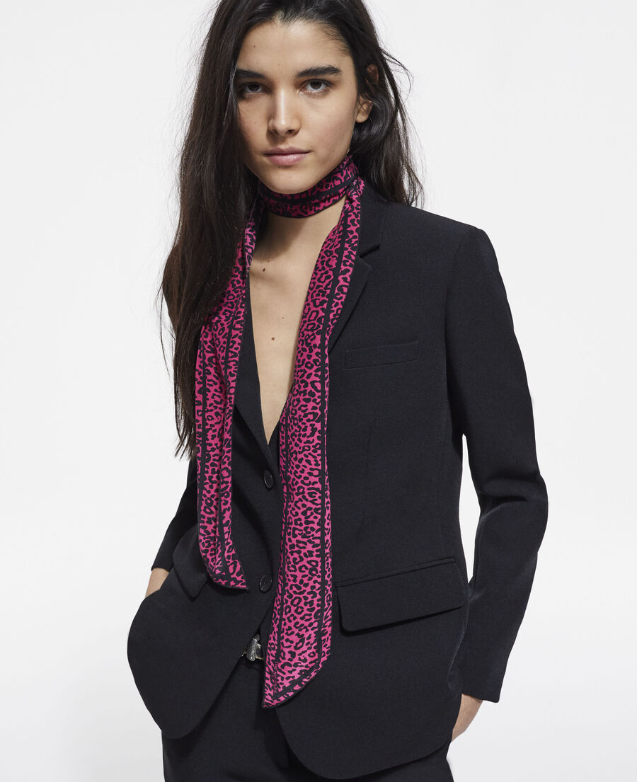 pink leopard print scarf