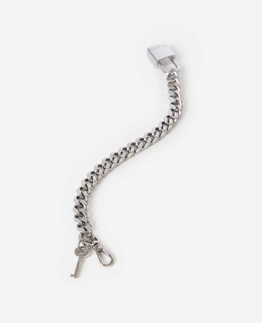 The Kooples FEMME SILVER bijou de sac cha&icirc;ne cadenas et cl&eacute; argent&eacute;