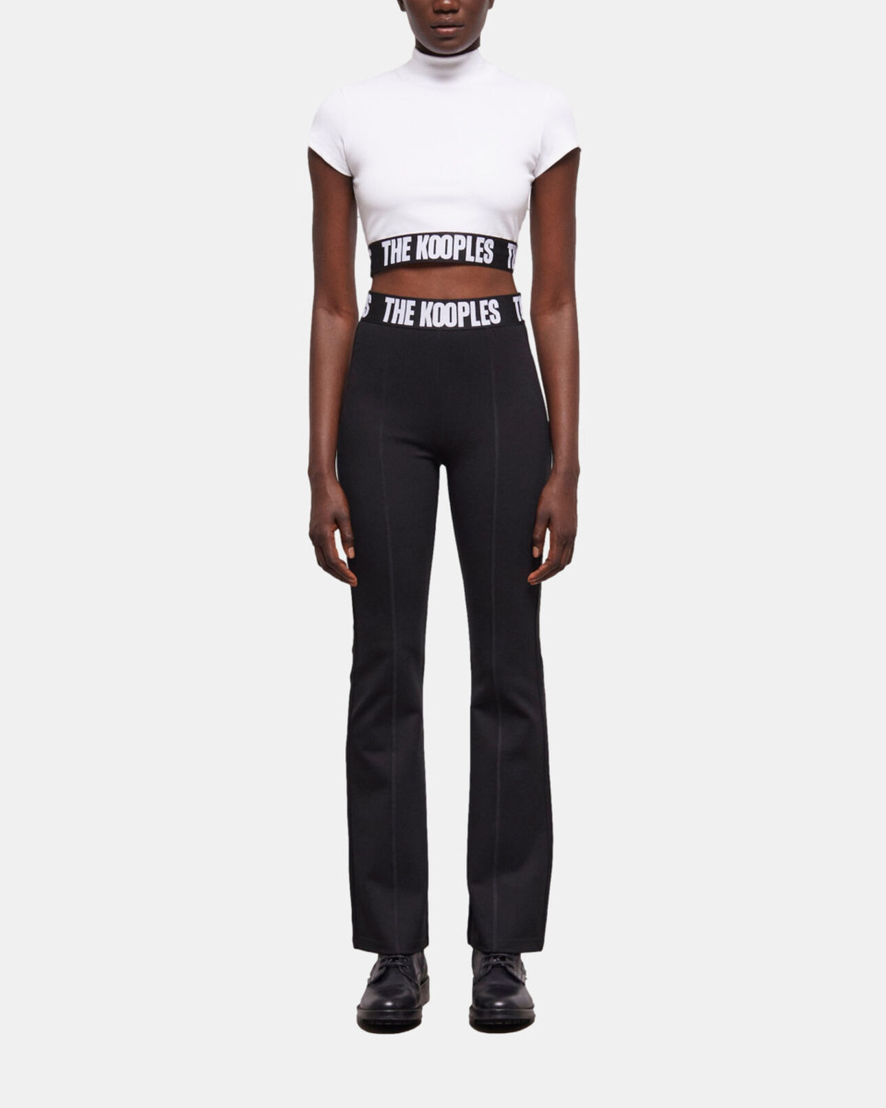 The Kooples DAMEN WHITE weißes kurzes t-shirt damen mit logo