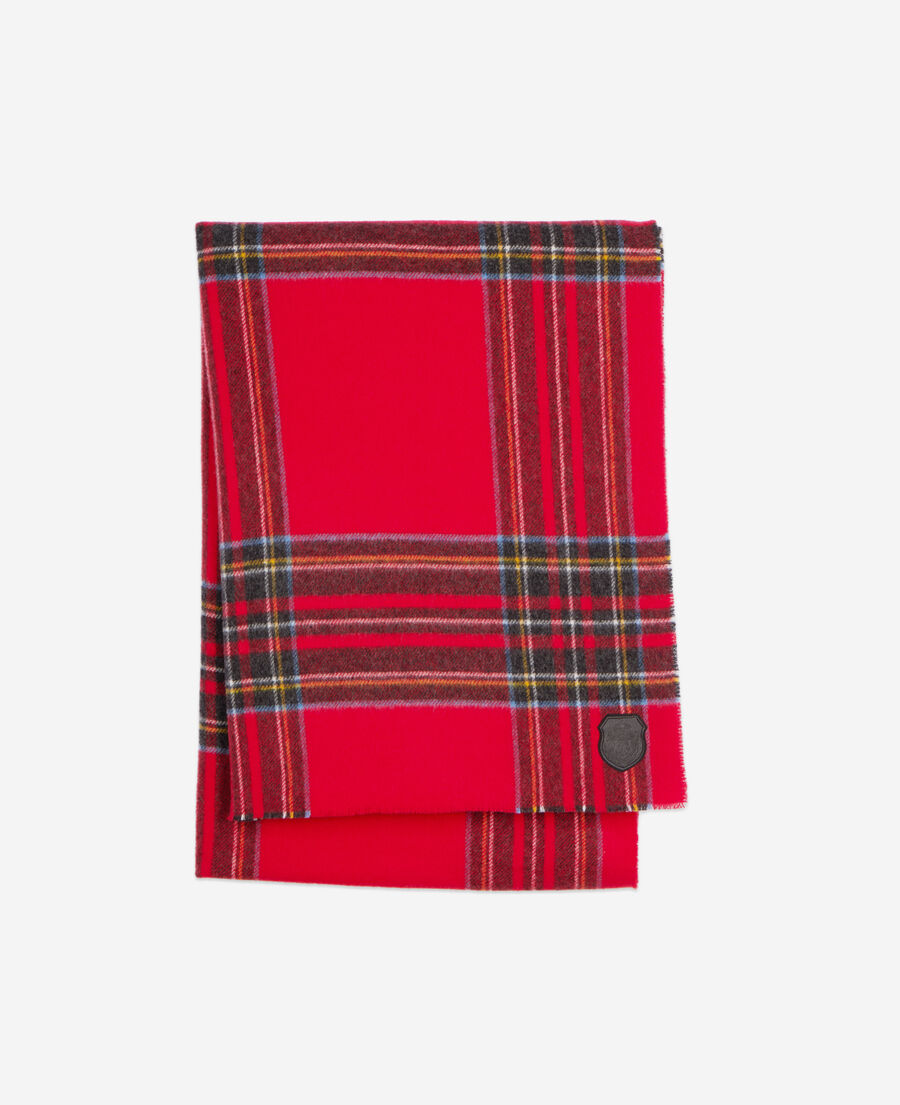 The Kooples M RED checked wool scarf