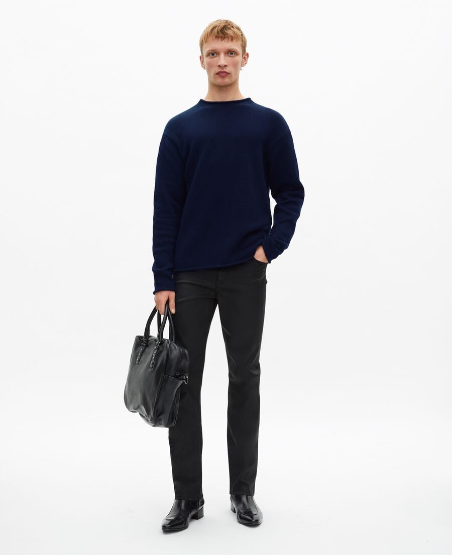 The Kooples HERREN DARK NAVY marinefarbener wollpullover