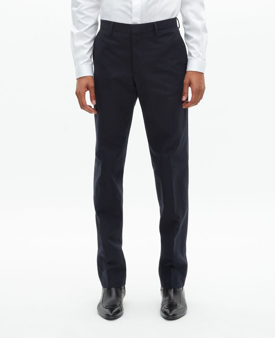 The Kooples HERREN NAVY gerade geschnittene anzughose in marineblau