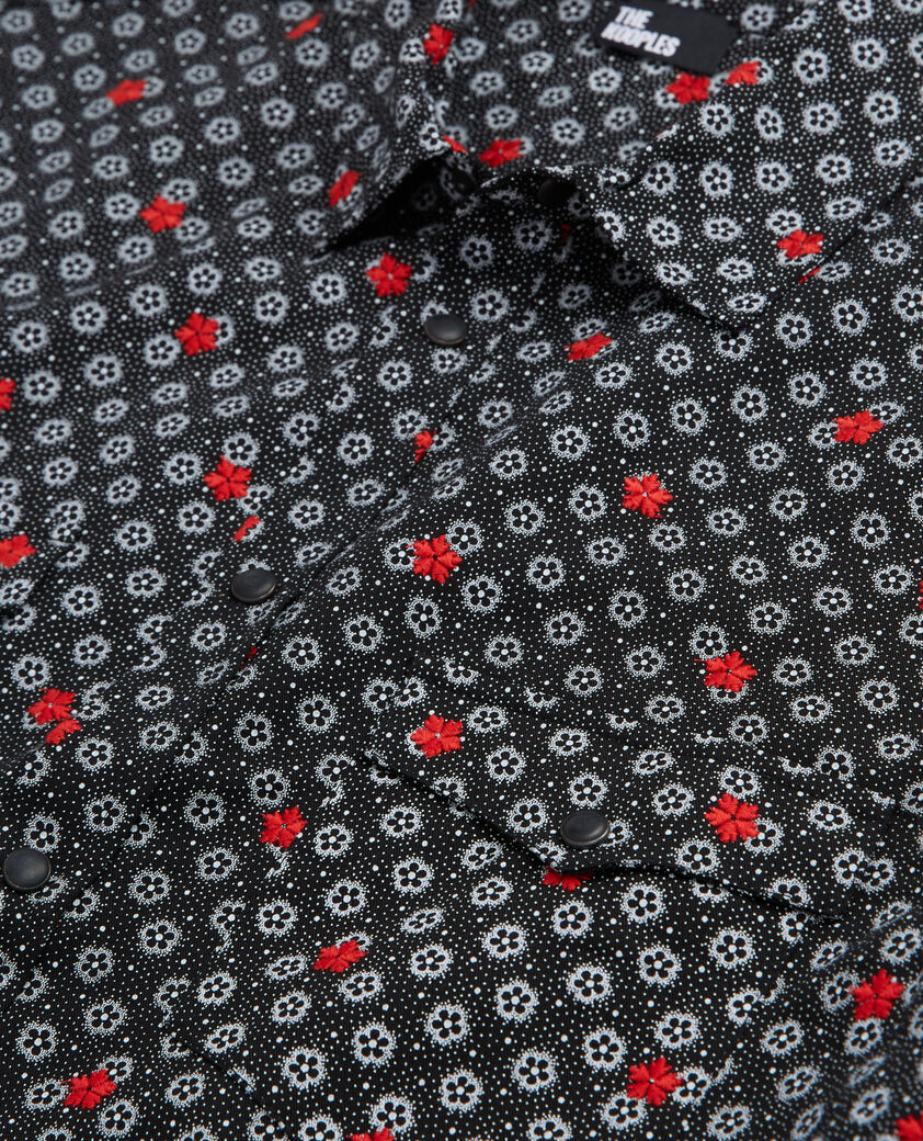 The Kooples HERREN BLACK bedrucktes hemd