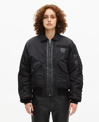 The Kooples F BLACK the kooples x schott black bomber jacket