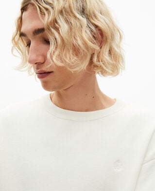 The Kooples MEN ECRU ecru double-faced round-neck sweater