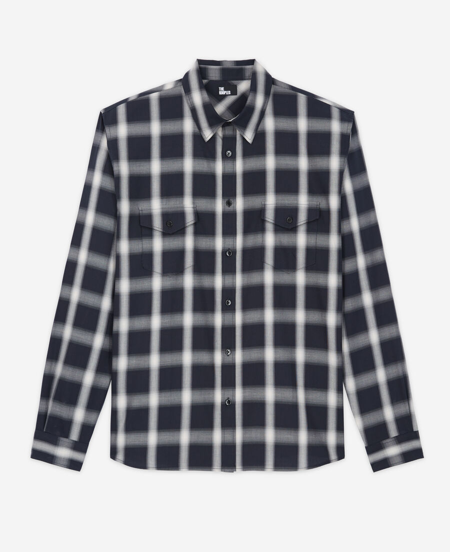 check shirt with pockets