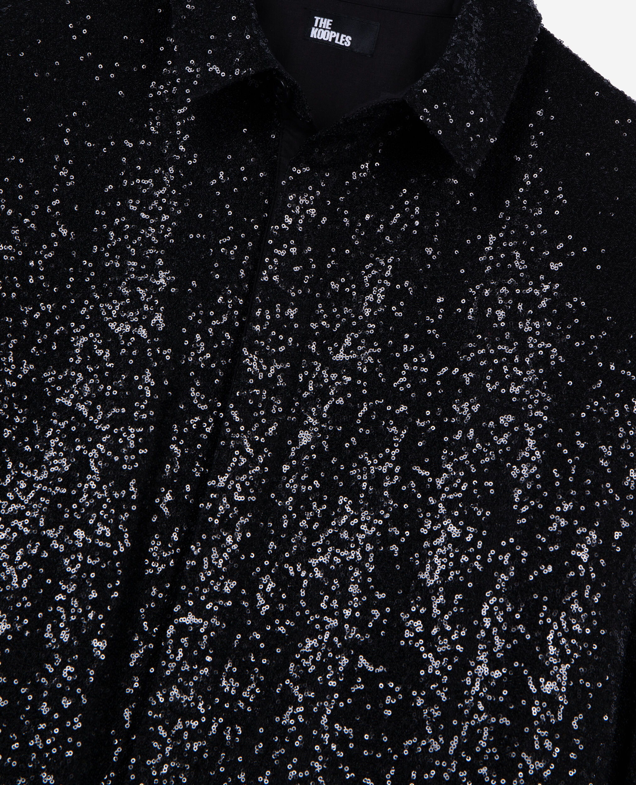 Mens black sequin dress shirt store