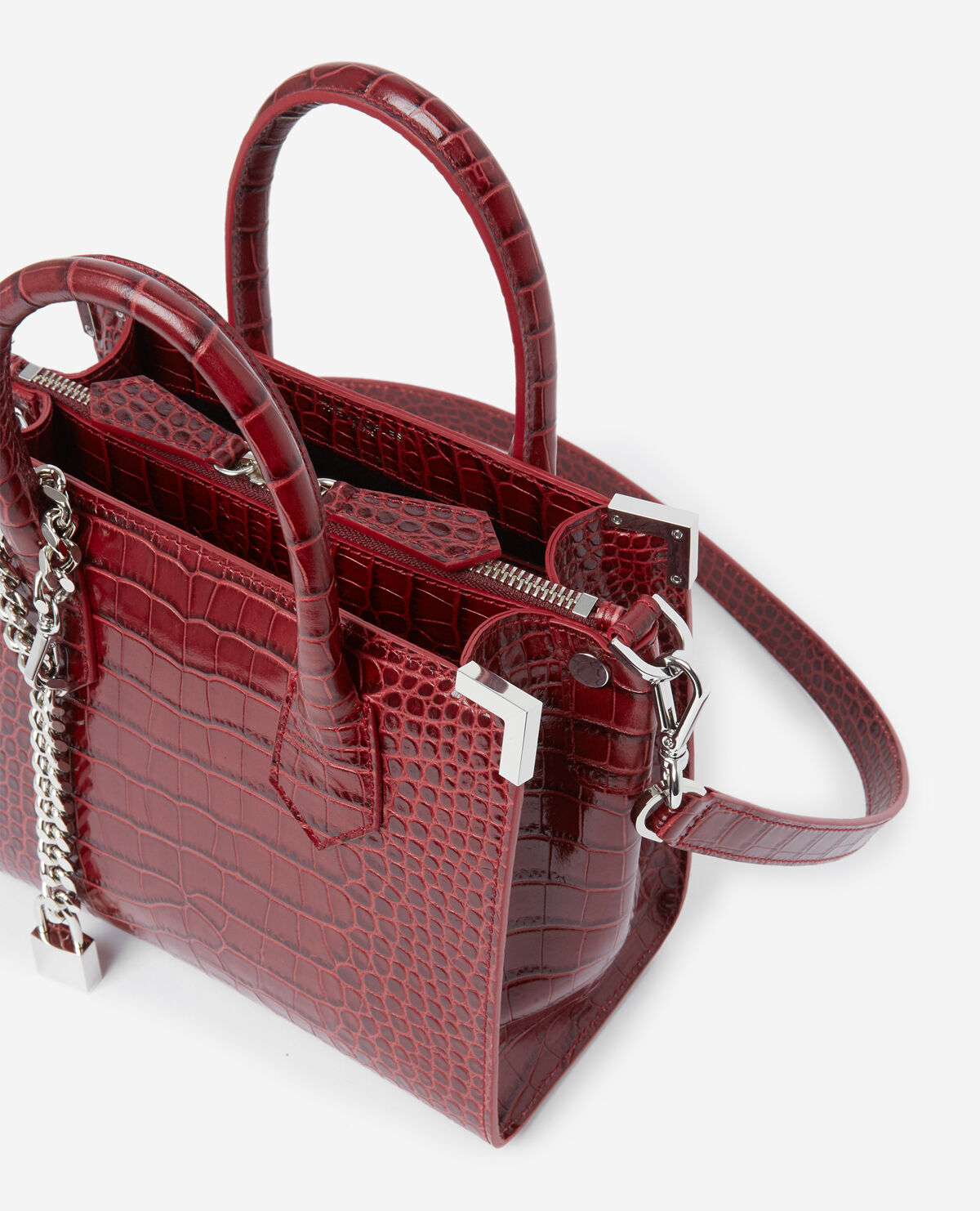 Medium burgundy Ming bag The Kooples US