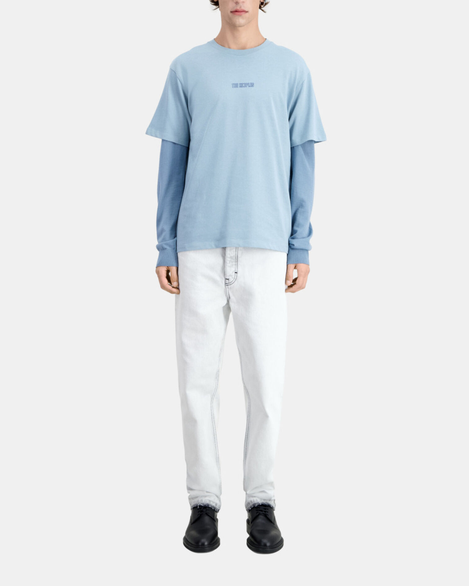 Camiseta azul logotipo para hombre, BLUE GREY, hi-res image number null