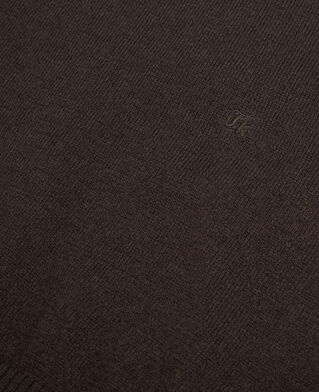 The Kooples MEN DARK BROWN brown wool sweater