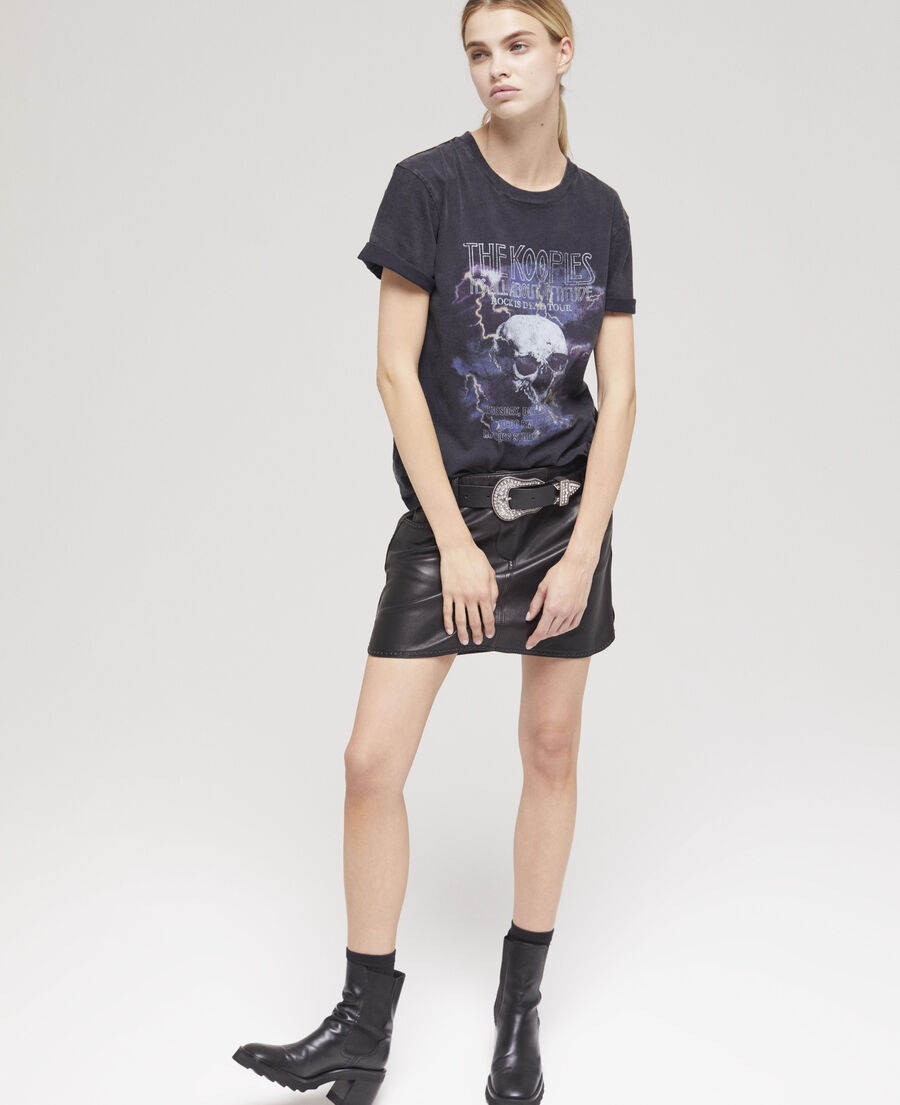 women's t-shirt with a skull screen print
