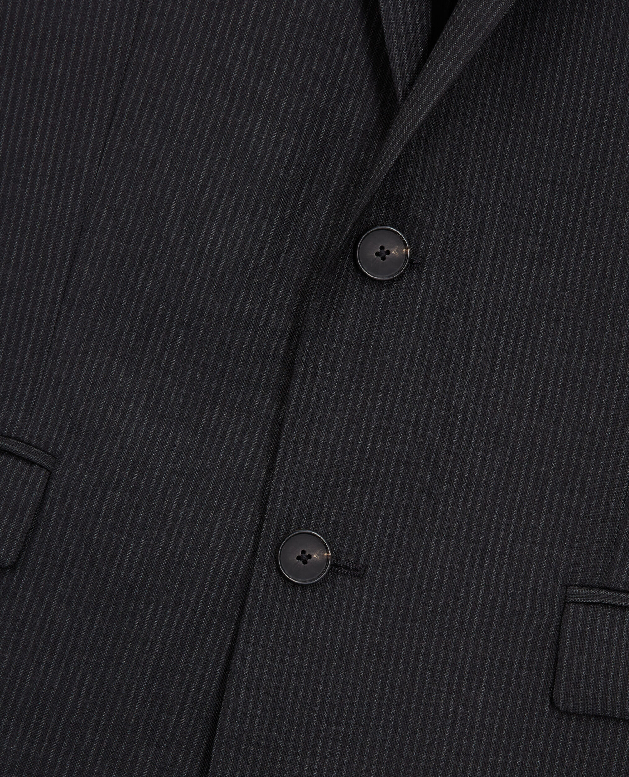 Gestreifte Anzugjacke aus Wolle, BLACK GREY, hi-res image number null