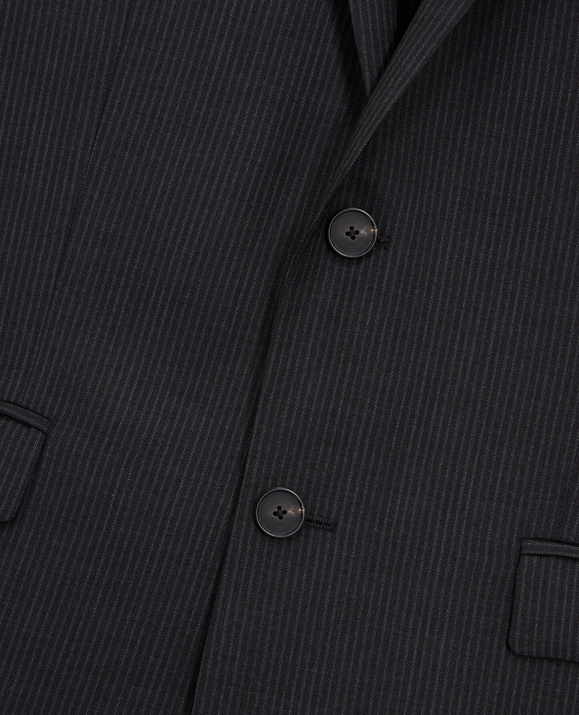 Striped wool suit jacket, BLACK GREY, hi-res image number null