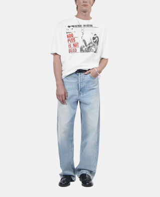 The Kooples HERREN ECRU ecrufarbenes t-shirt mit siebdruck