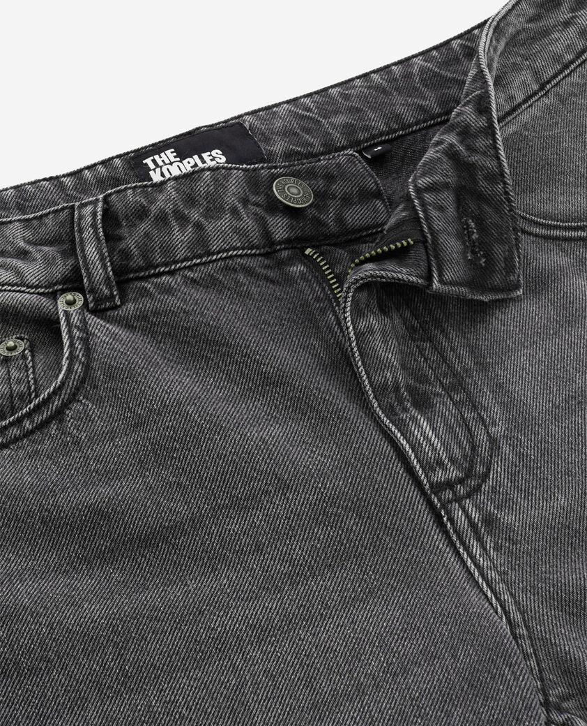 The Kooples FEMME BLACK jean large noir délavé