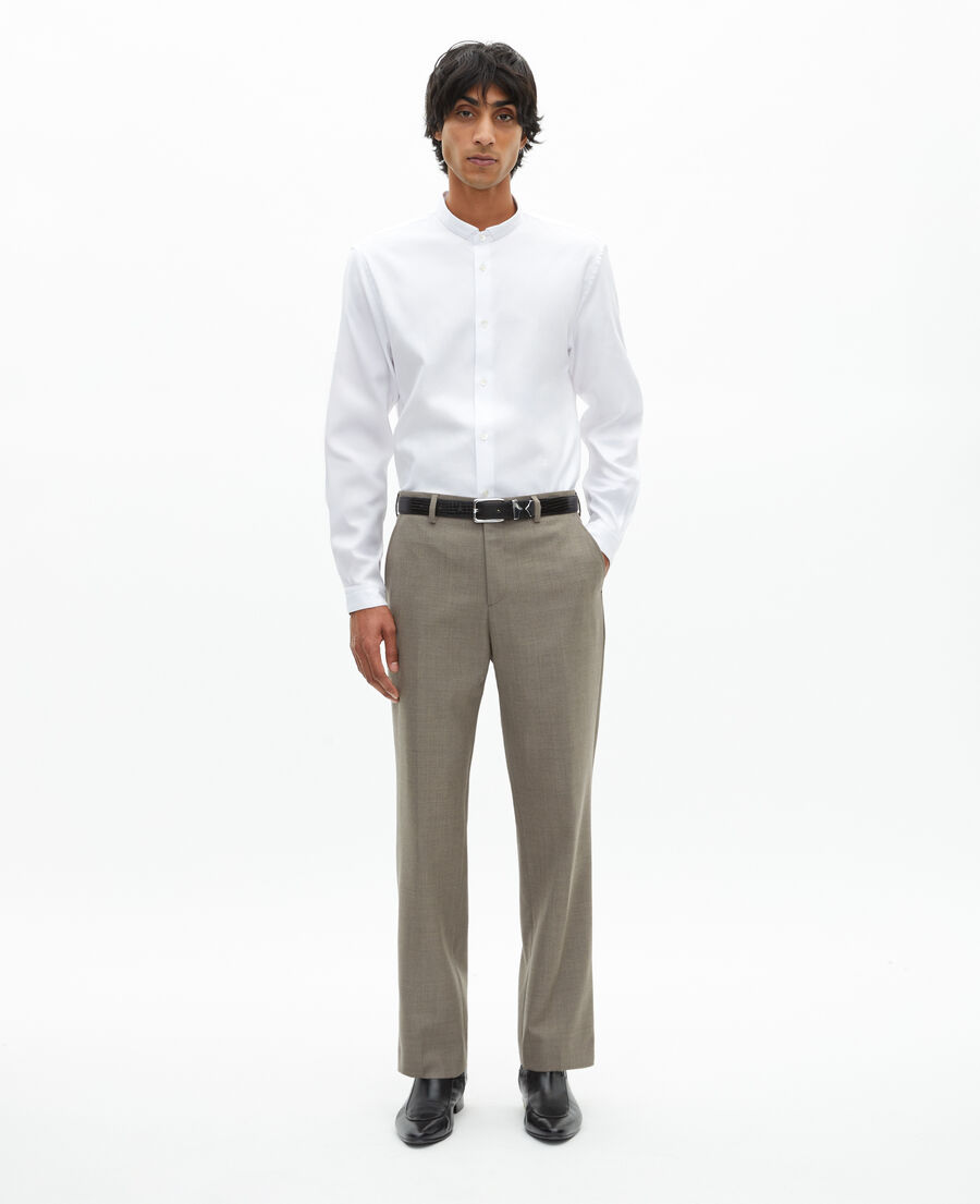 The Kooples MEN WHITE formal shirt with white collar