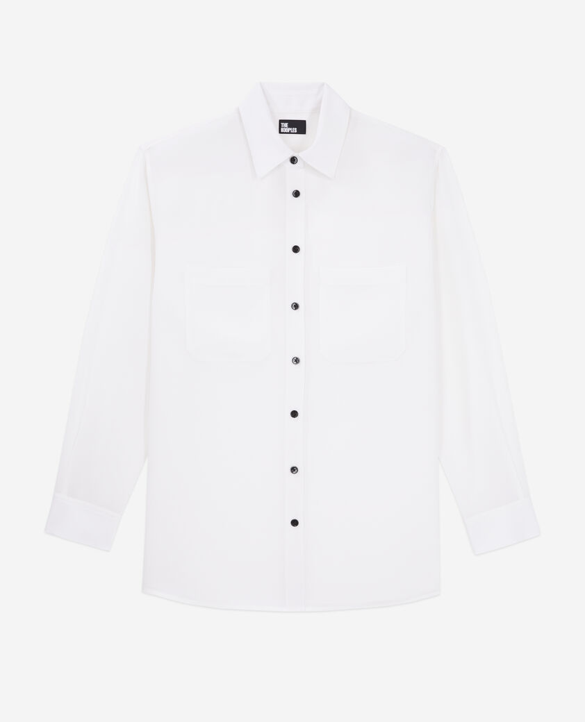 The Kooples MUJER ECRU camisa blanca seda