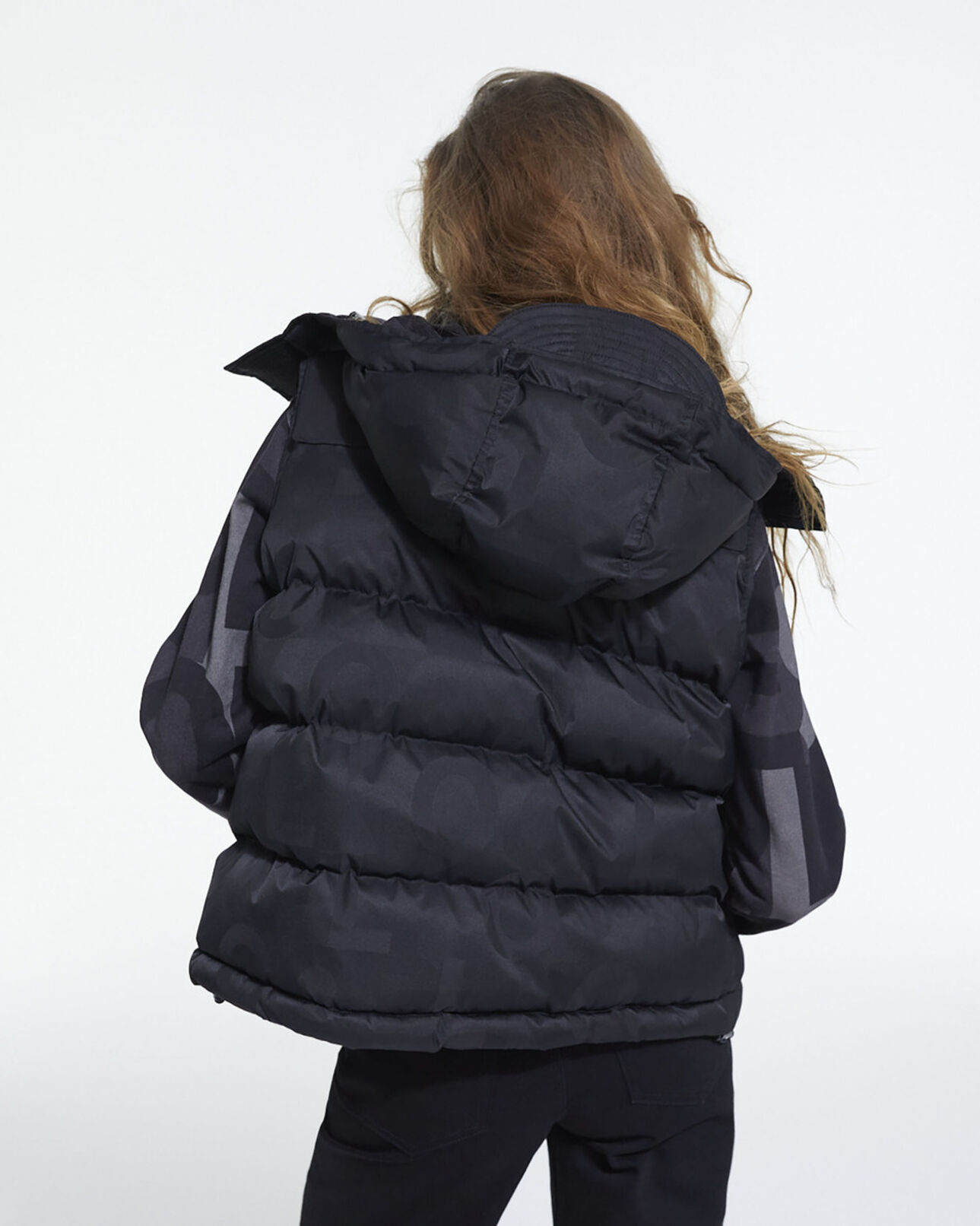 The Kooples FEMME BLACK doudoune logo the kooples noire