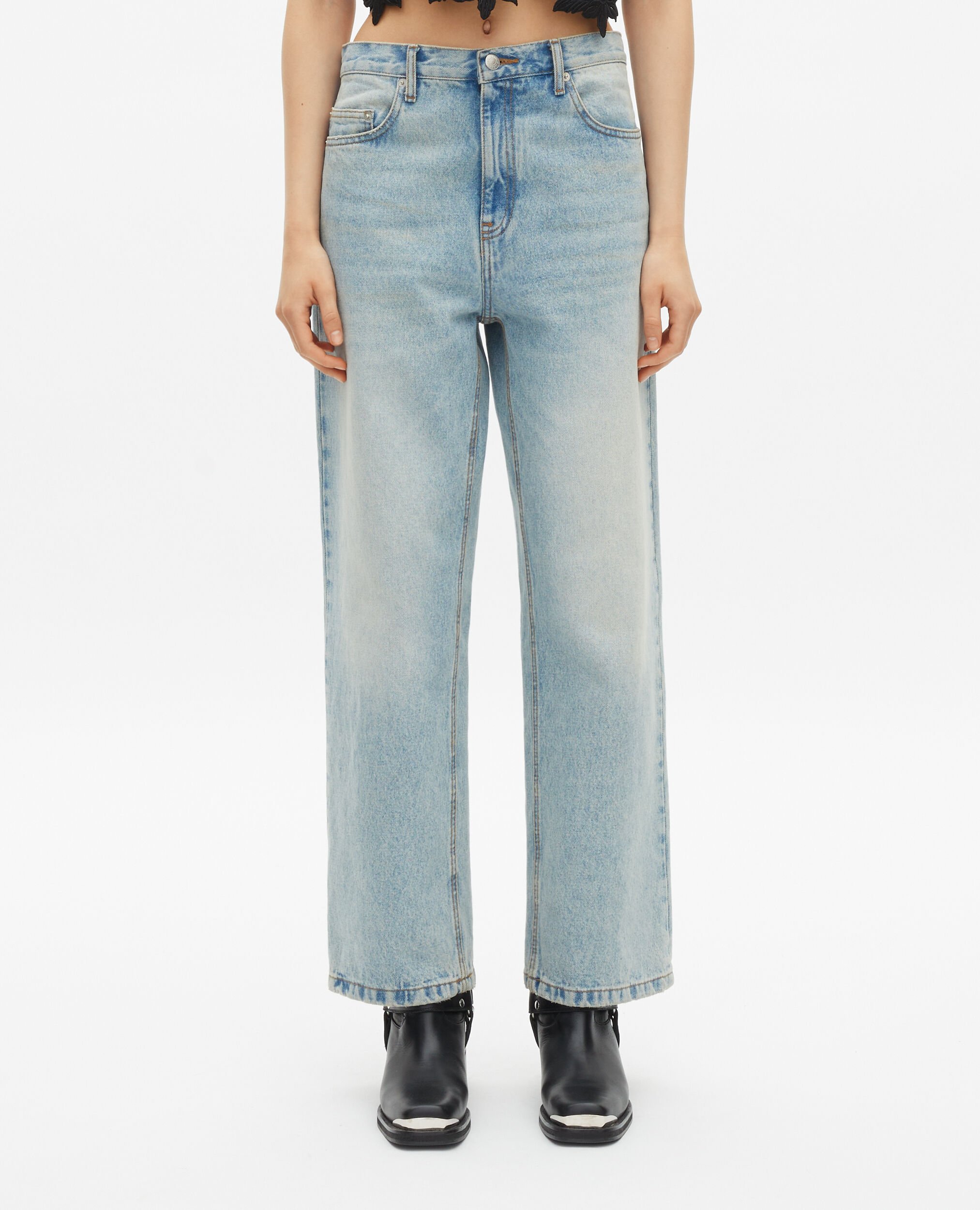 Light blue boyfriend jeans, BLUE BLEACHED / NAVY, hi-res image number null