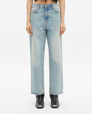 The Kooples WOMEN BLUE BLEACHED / NAVY light blue boyfriend jeans