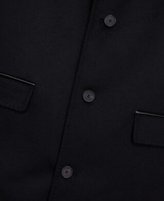 The Kooples HERREN BLACK langer schwarzer mantel aus kaschmir