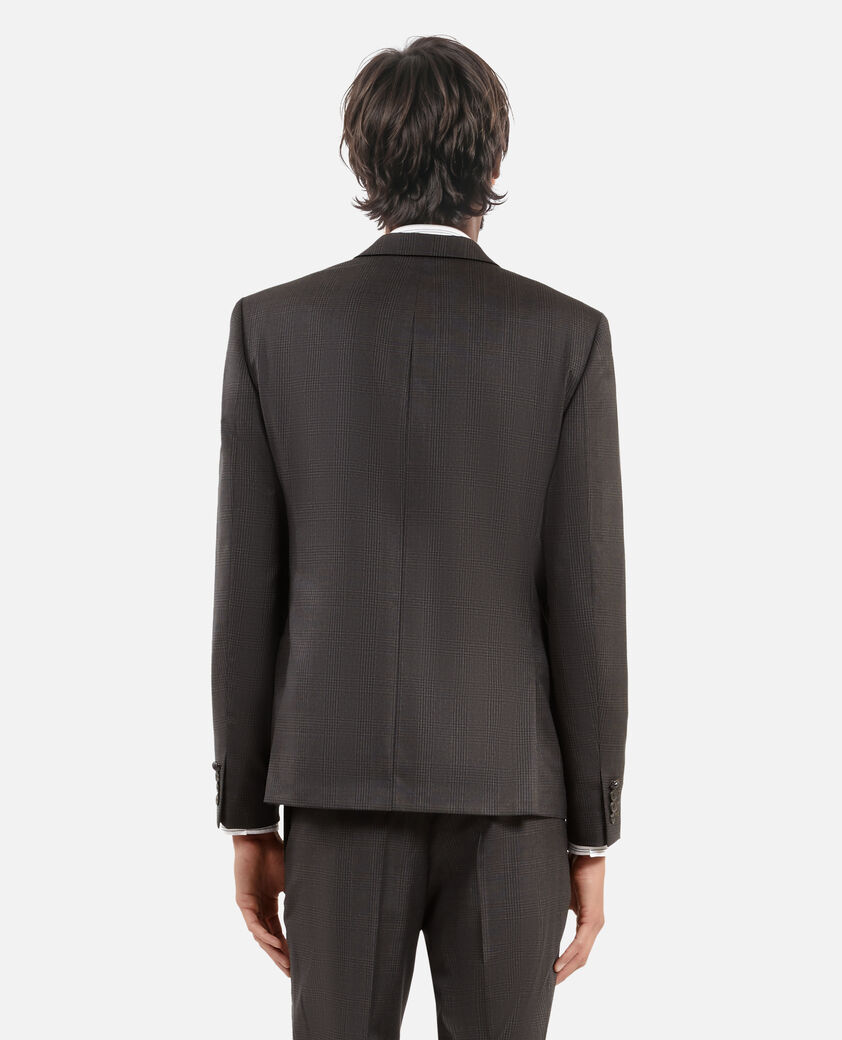The Kooples HERREN DARK GREY anzugjacke aus grauer prince of wales-wolle