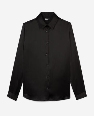 The Kooples WOMEN BLACK black silk shirt