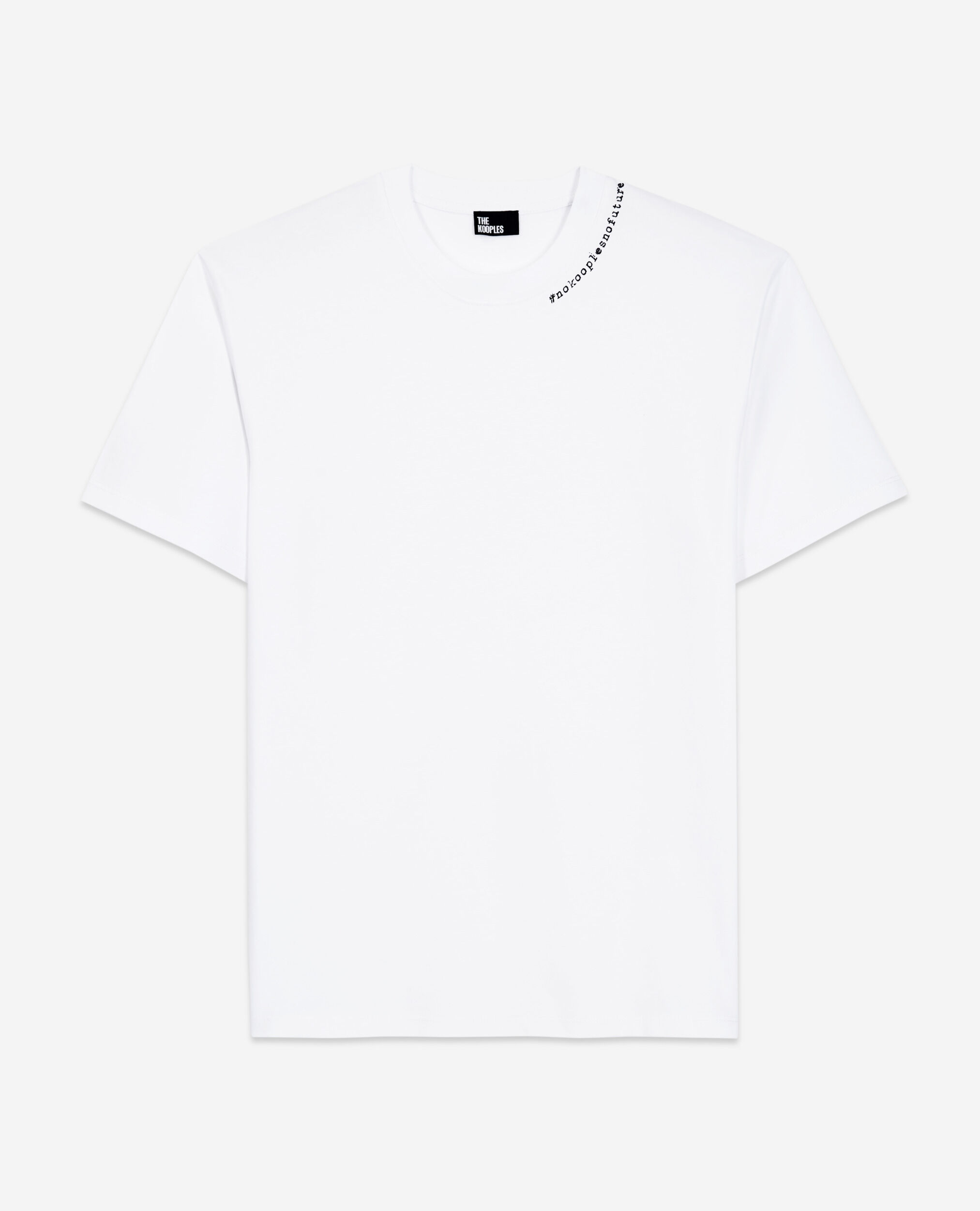 White #nokooplesnofuture logo T-shirt, SNOW WHITE, hi-res image number null