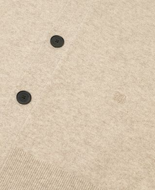 The Kooples HOMME BEIGE MELANGE cardigan en cachemire beige