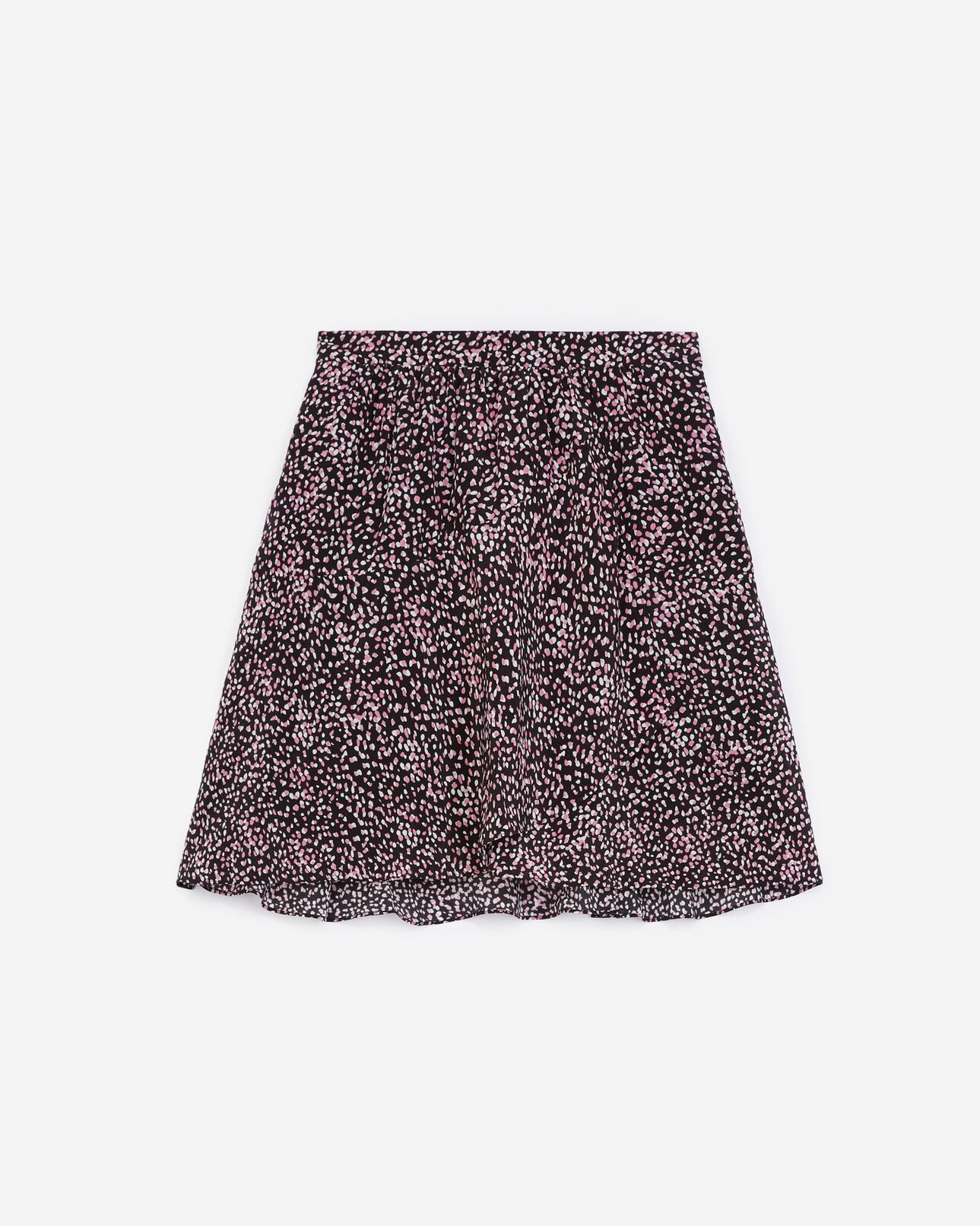 The Kooples WOMEN BLACK / PINK short wrap skirt