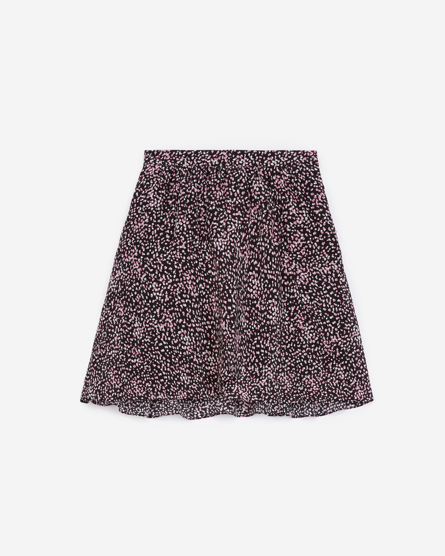 Short wrap skirt, BLACK / PINK, hi-res image number null