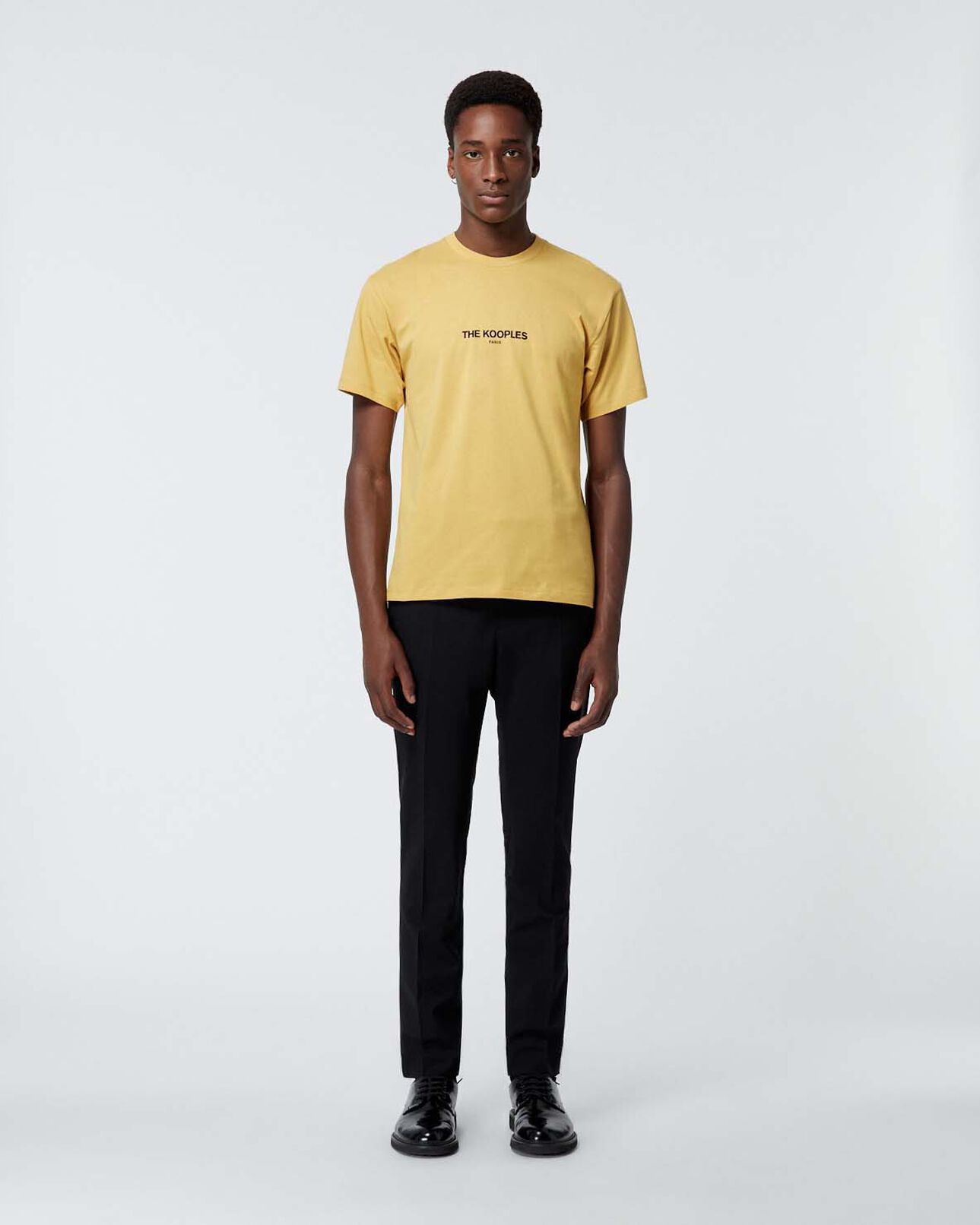 The Kooples HOMME YELLOW t-shirt jaune coton à logo the kooples