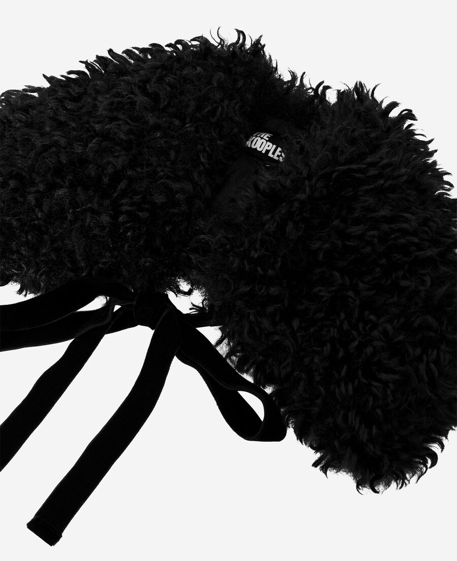 The Kooples FEMME BLACK col en bouclette noir