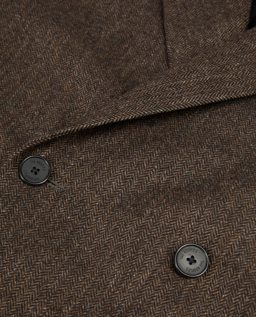 The Kooples HOMME BROWN veste de costume marron en laine