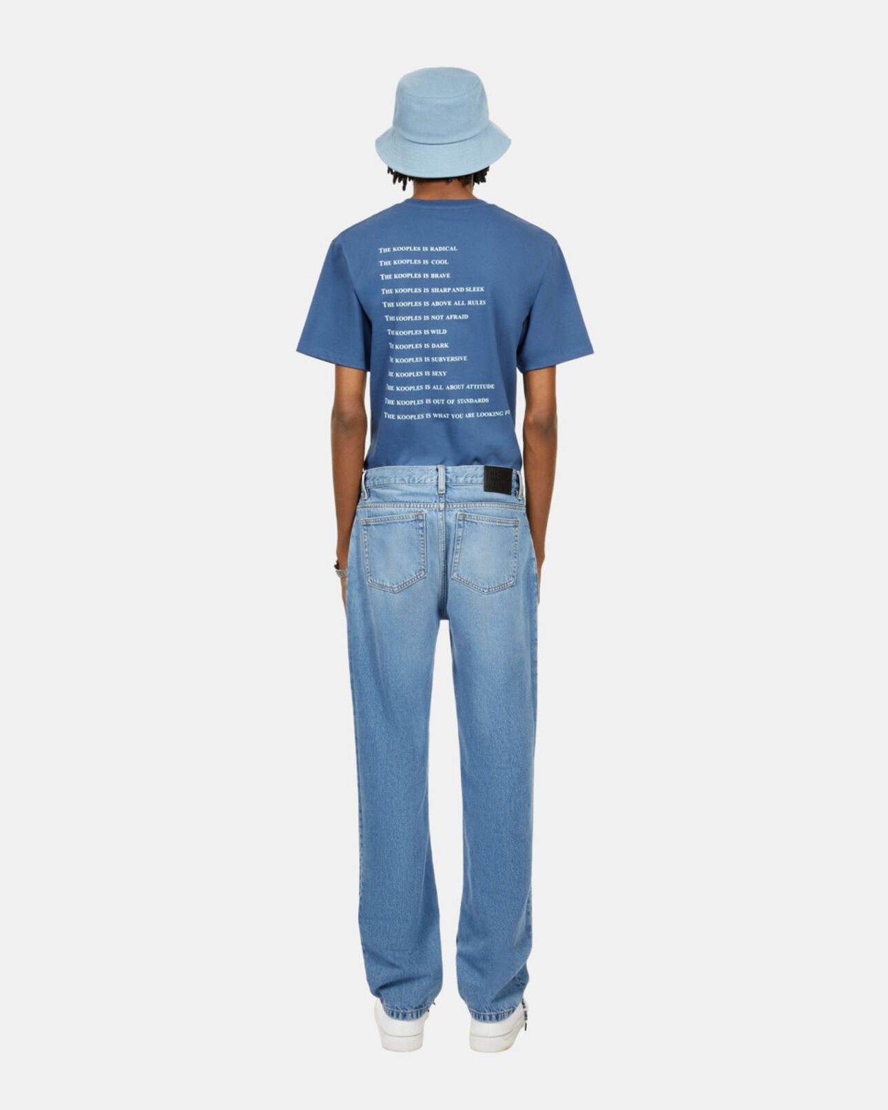 The Kooples HOMME BLUE DENIM jean droit bleu