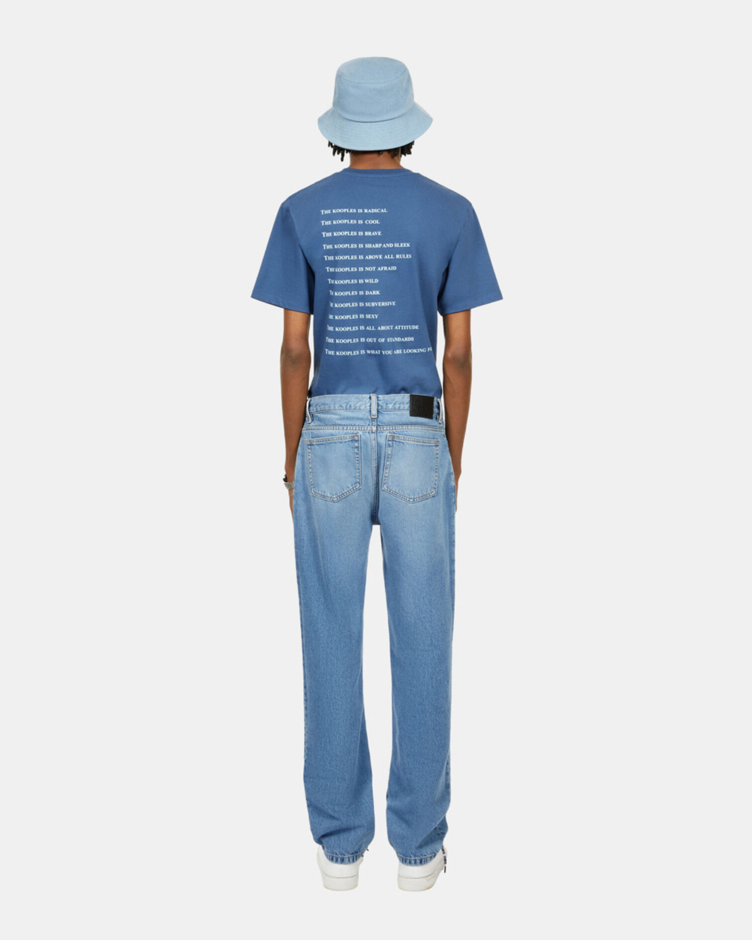 Jean droit bleu, BLUE DENIM, hi-res image number null