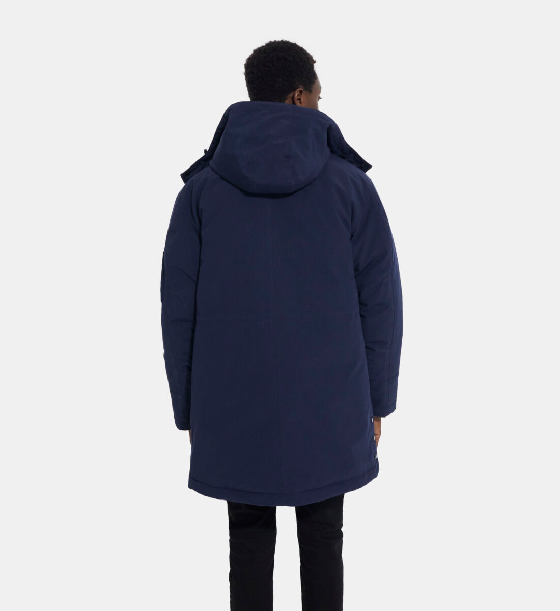 Blue hooded parka sales