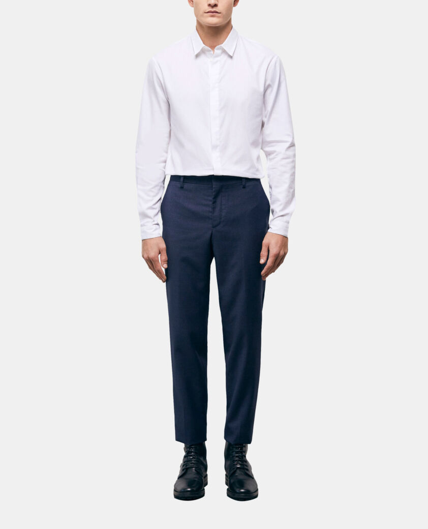 The Kooples MEN NAVY navy blue wool suit pants