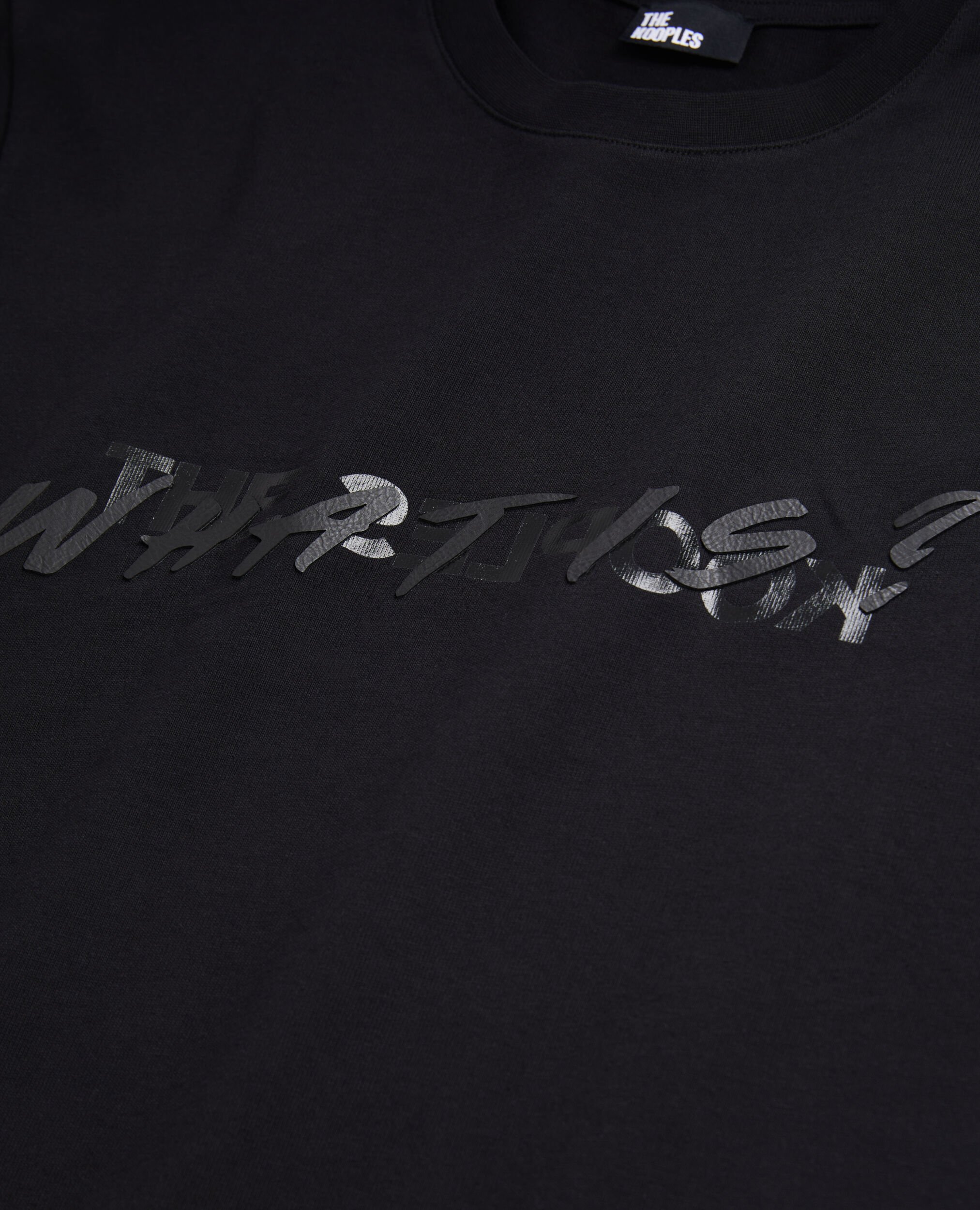 Men's black what is t-shirt, BLACK, hi-res image number null