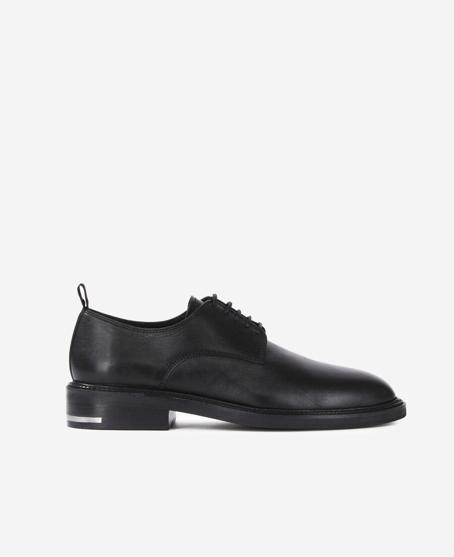 The Kooples HOMME BLACK chaussures &agrave; lacets en cuir noires
