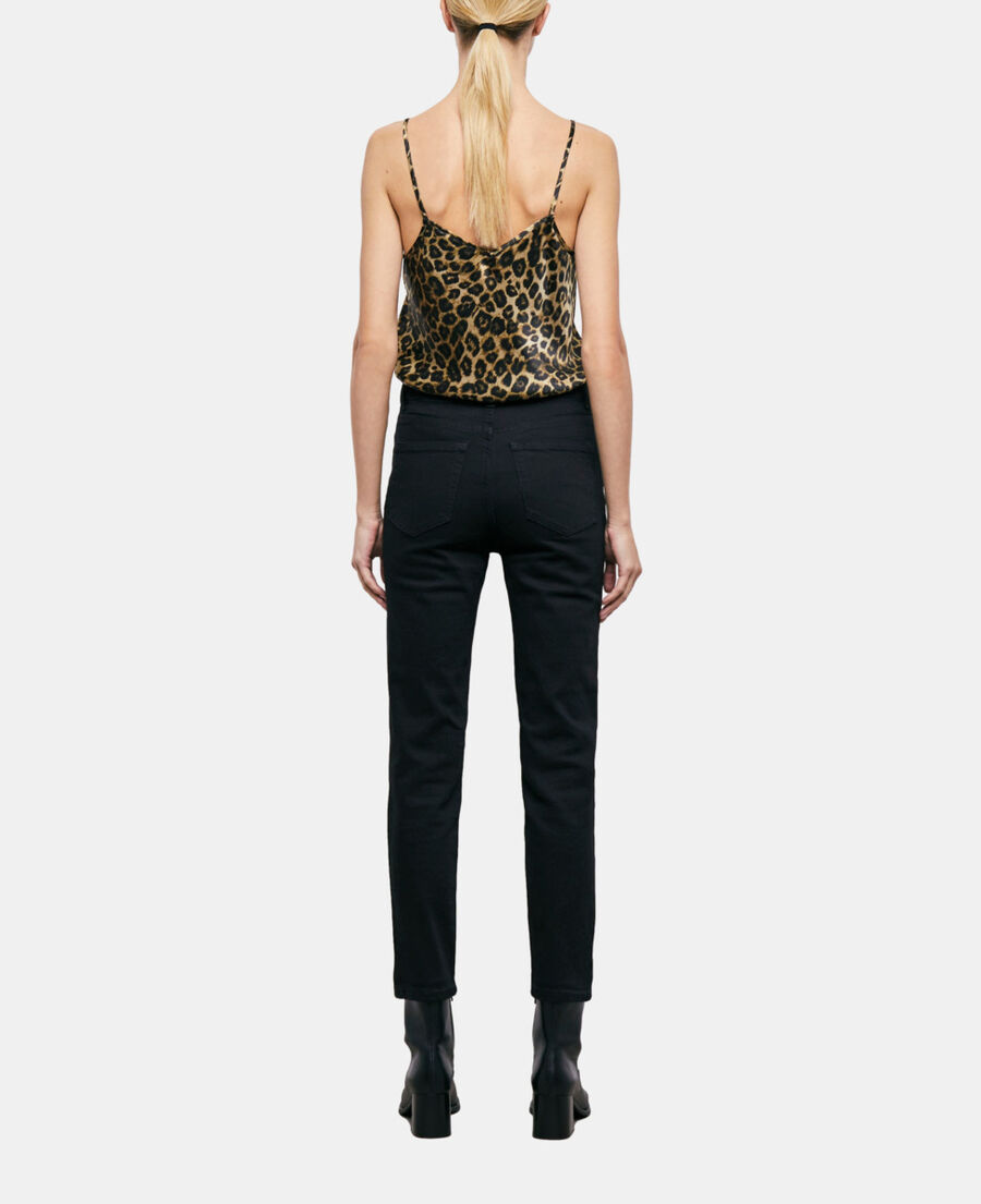 black slim-fit jeans